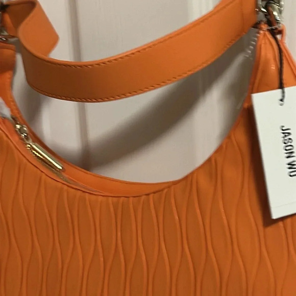 Jason Wu NWT Vegan Leather Shoulder Bag Persimon Orange Purse - Picture 5 of 8